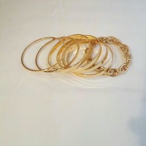 GOLD BANGLE BRACELETS - NWOT
